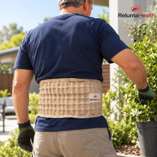RelumaHealth Decompression Belt — RelumaHealth branded lifestyle image