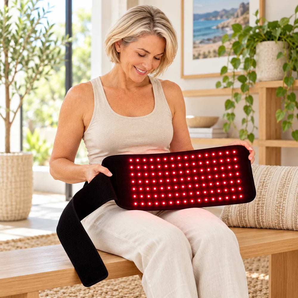 Inner LED pad and adjustable strap