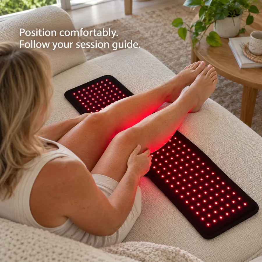 XL pad positioning for lower legs